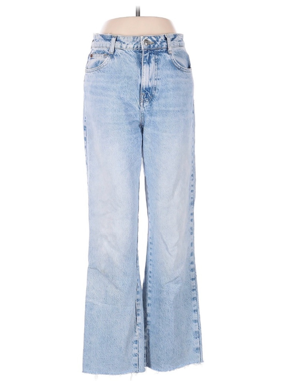 Zara Light Blue High-Waist Wide-Leg Jeans